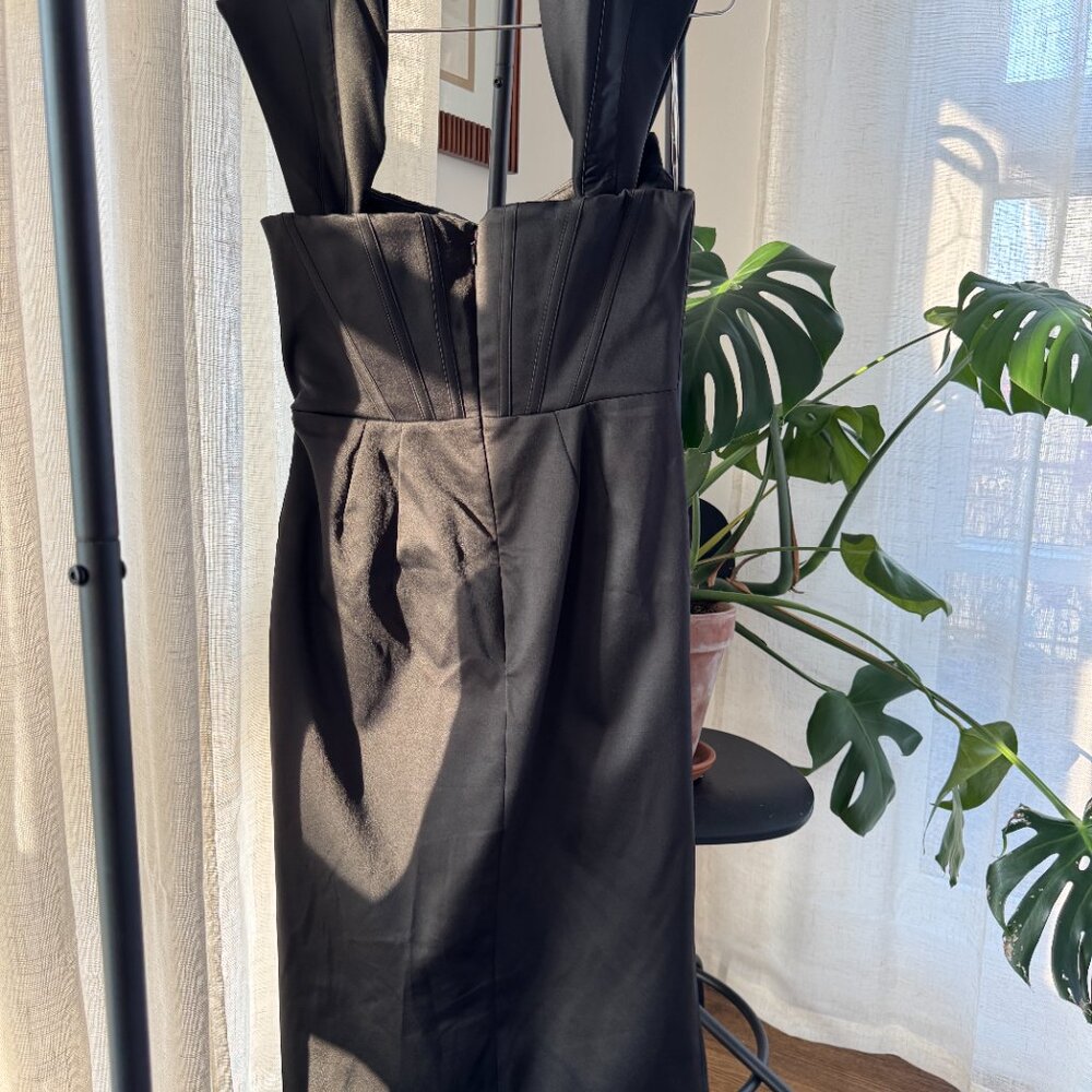 HOUSE OF CB Loretta Off-Shoulder Corset Satin Dress – Size L - Picture 11 of 15